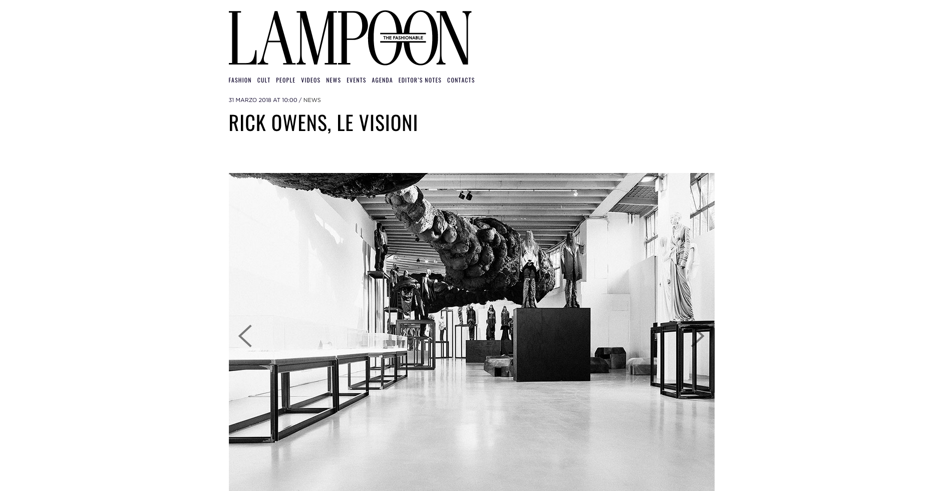 Rick Owens su Lampoon